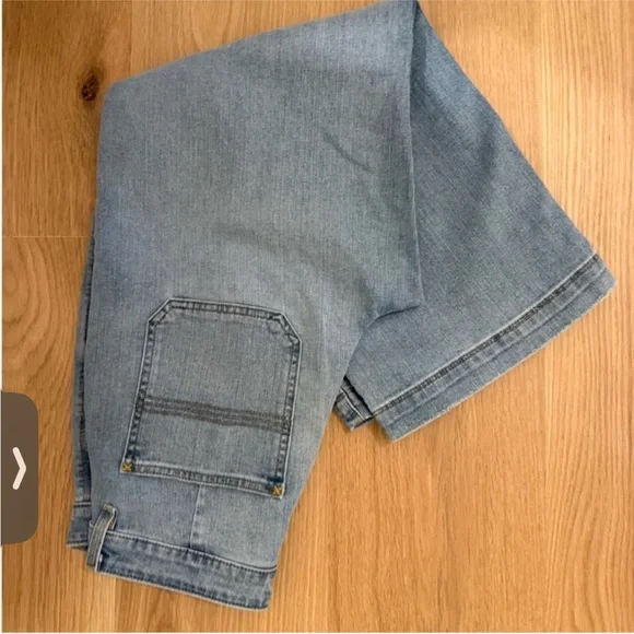 LLBEAN sz 8P wide leg crop jeans - Picture 5 of 7